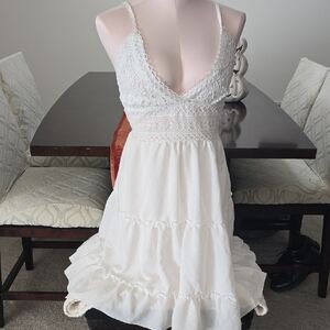 Wish Ivory Lace Mini Dress